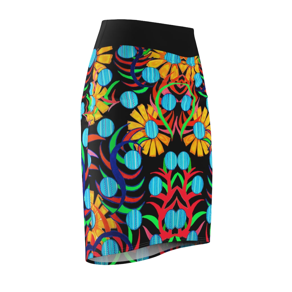 Sunflower Black Pencil Skirt