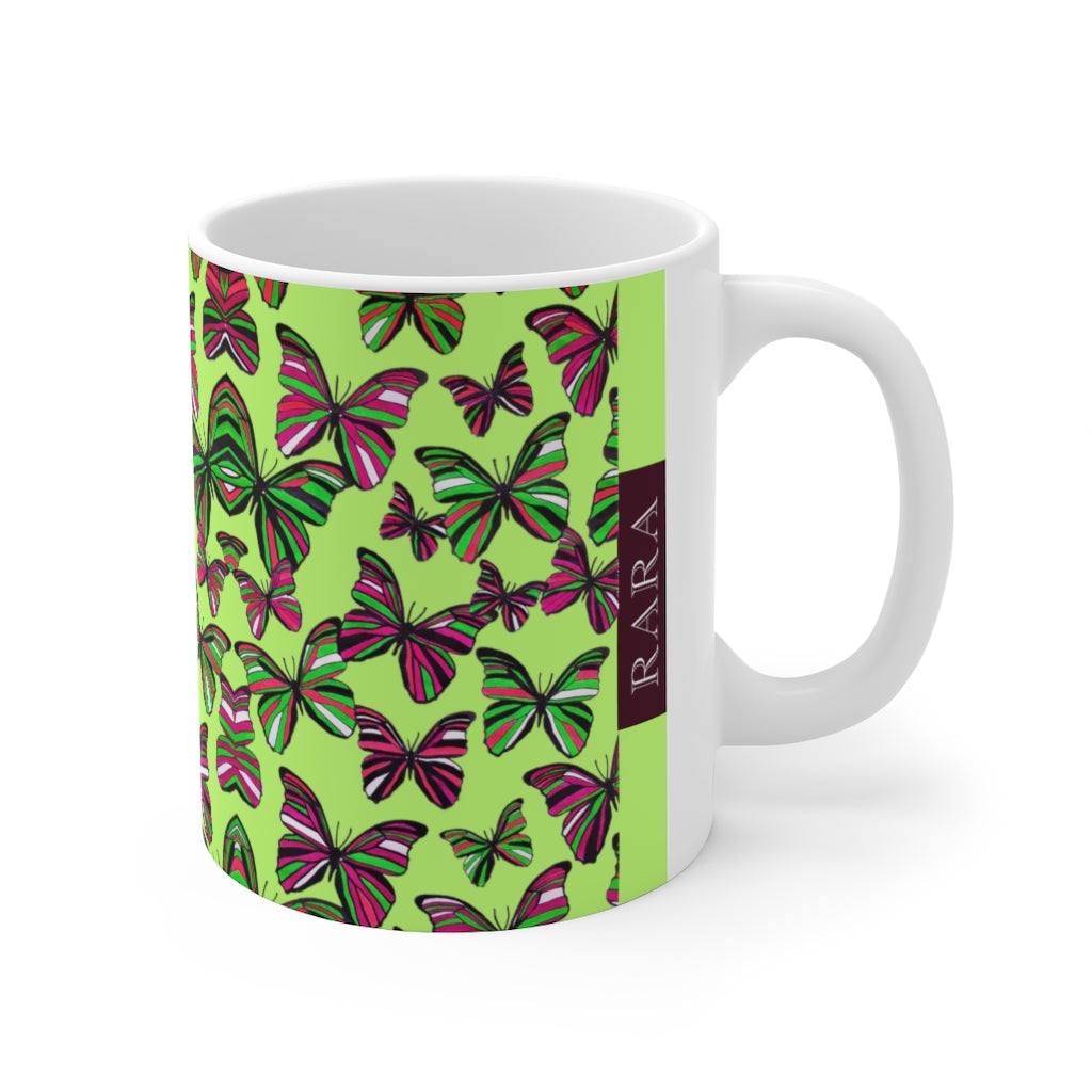 Butterflies Lime Mug 11oz