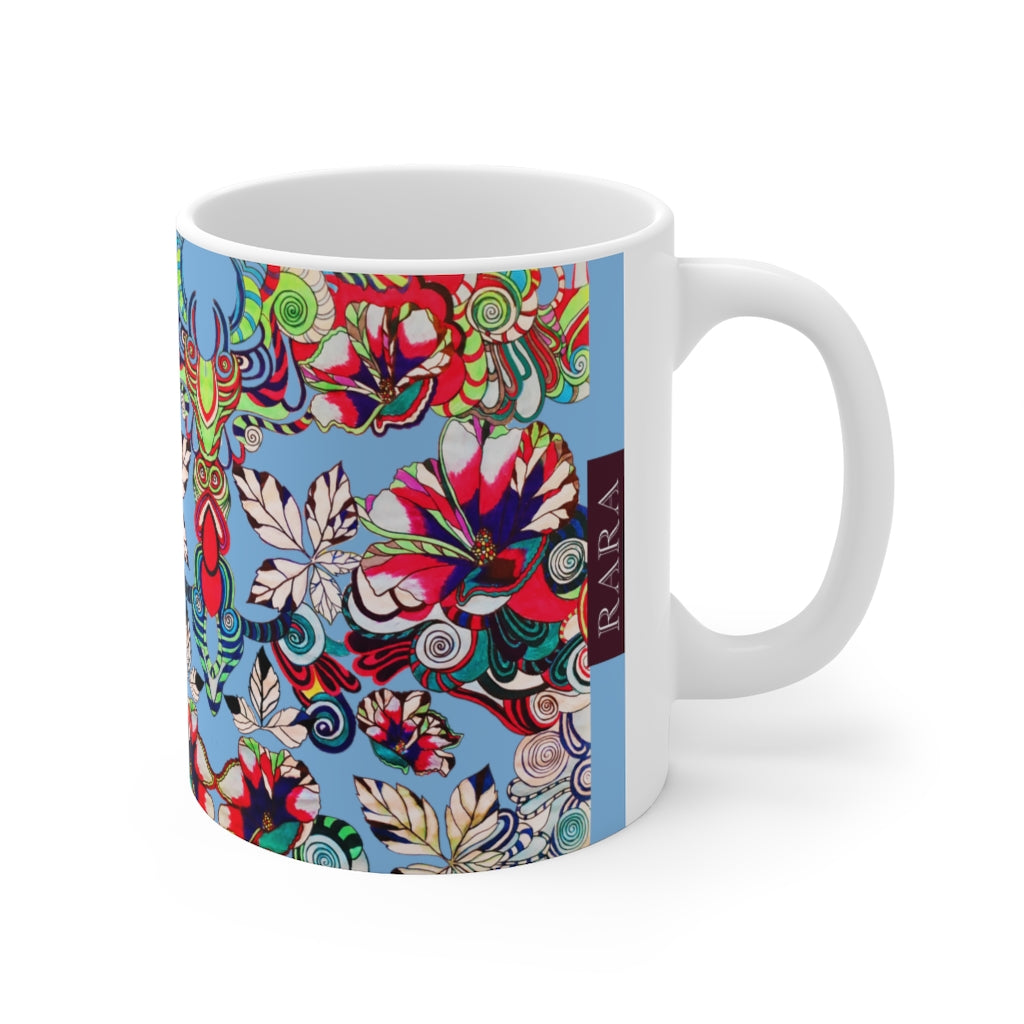 Floral Art Sky Mug 11oz