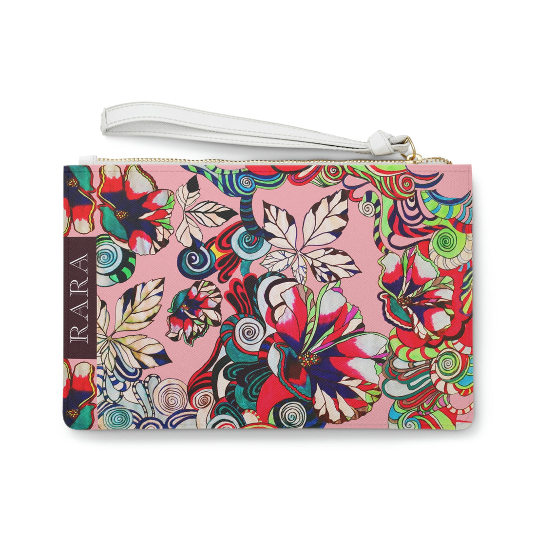 Blush Floral Pop Clutch Bag