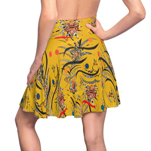 Yellow Wilderness Skater Skirt