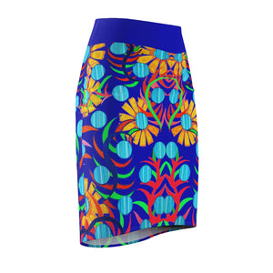 Sunflower Royal Blue Pencil Skirt