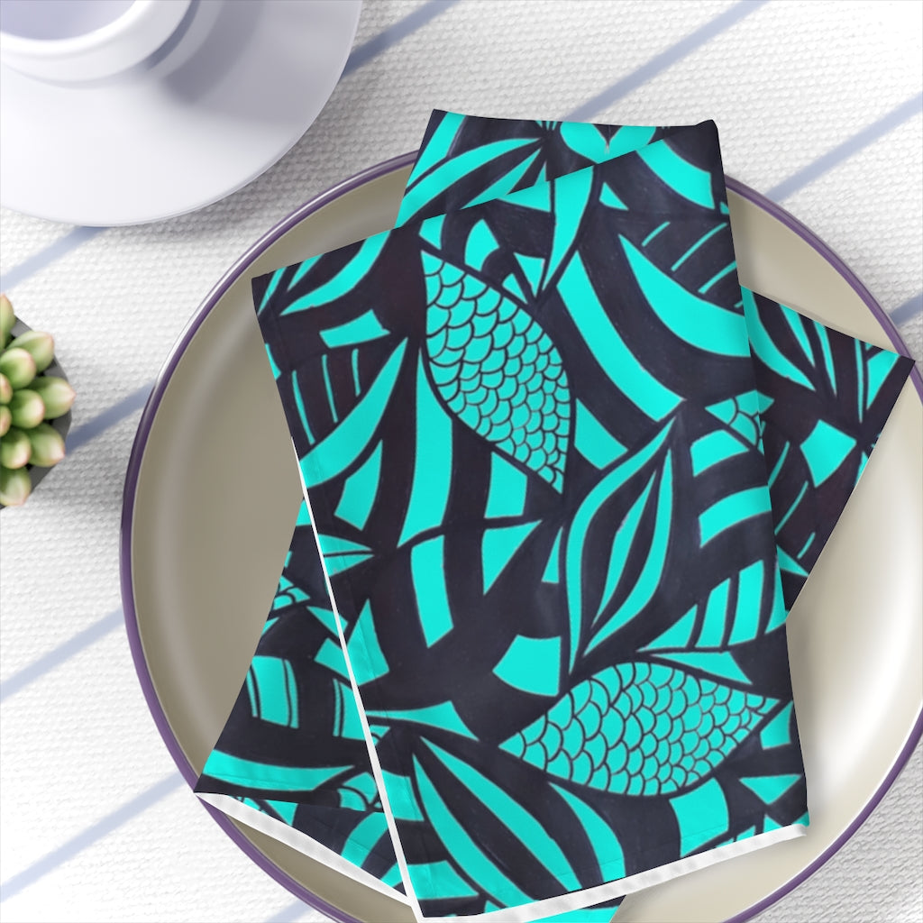 Cyan Tropical Minimalist Napkin