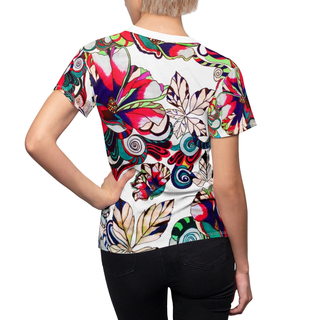 Graphic Floral AOP White T-Shirt