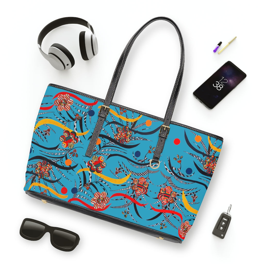 Aqua Wilderness PU Leather Shoulder Bag