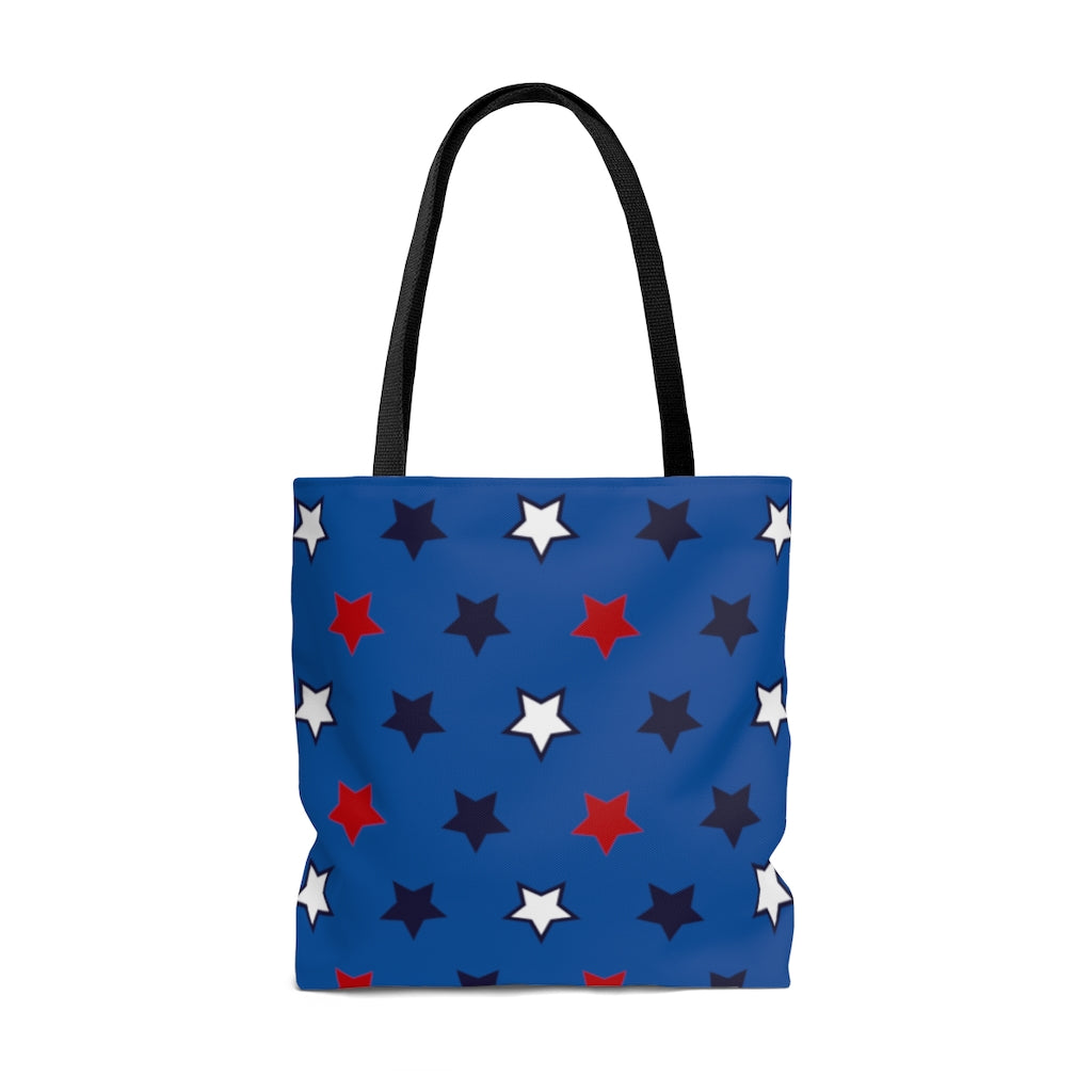 AOP Star Girl Royal Blue Tote Bag