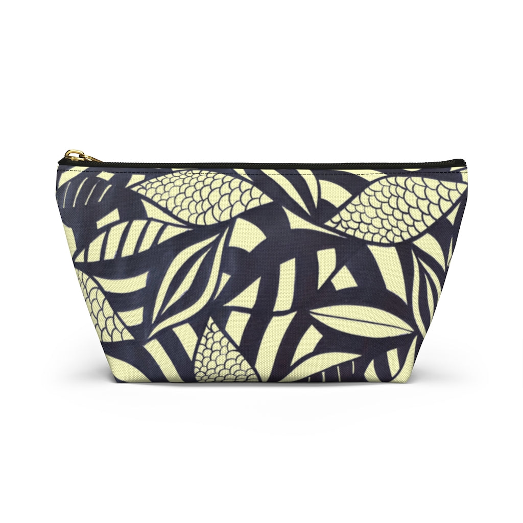 Cream Tropical Minimalist Accessory Pouch