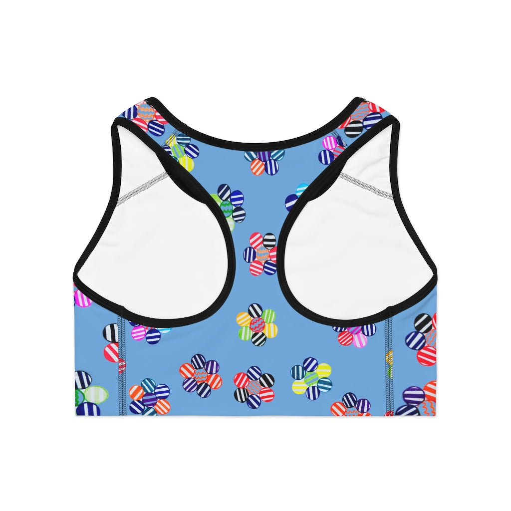 Sky Candy Florals (AOP) Sports Bra