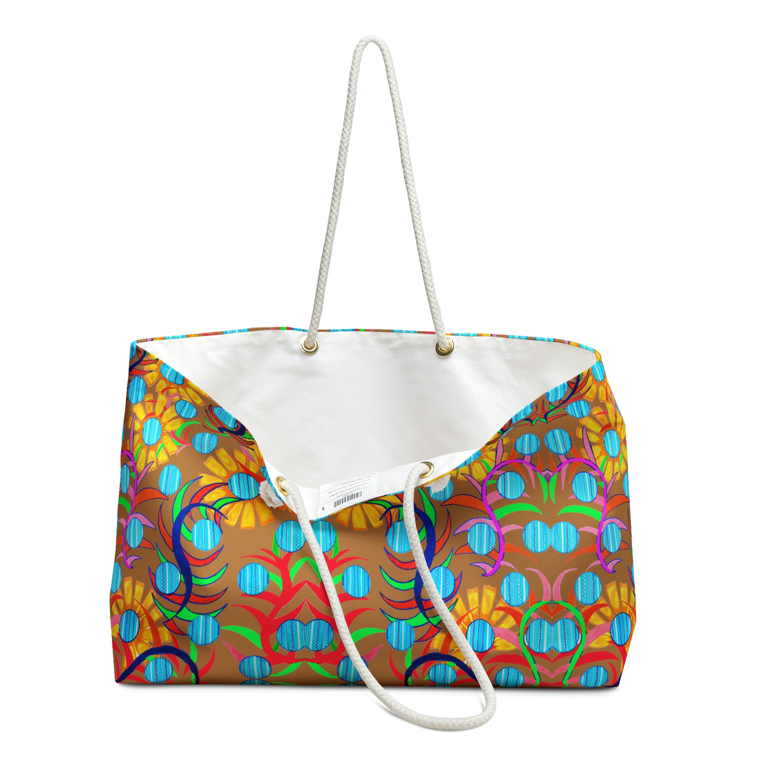 Tussock Sunflower Weekender Open Beach Tote Bag