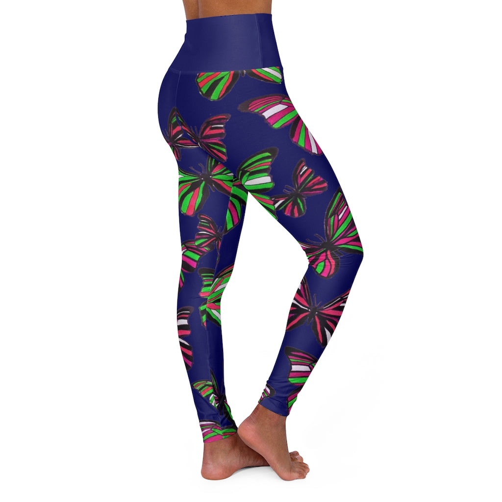 High Waisted Ink Butterfly Leggings