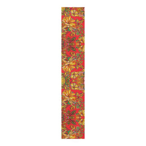 Artsy Floral Red Table Runner