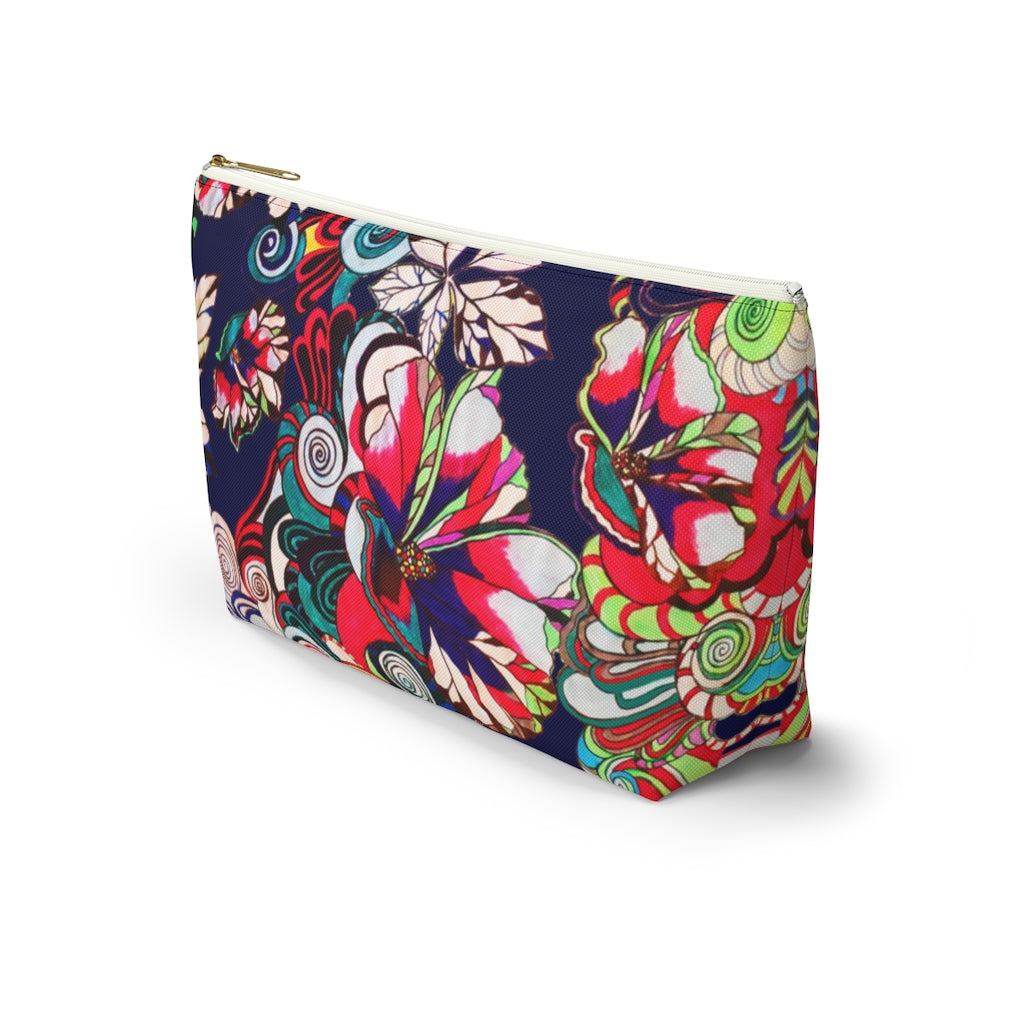 Floral Pop Ink Accessory Pouch