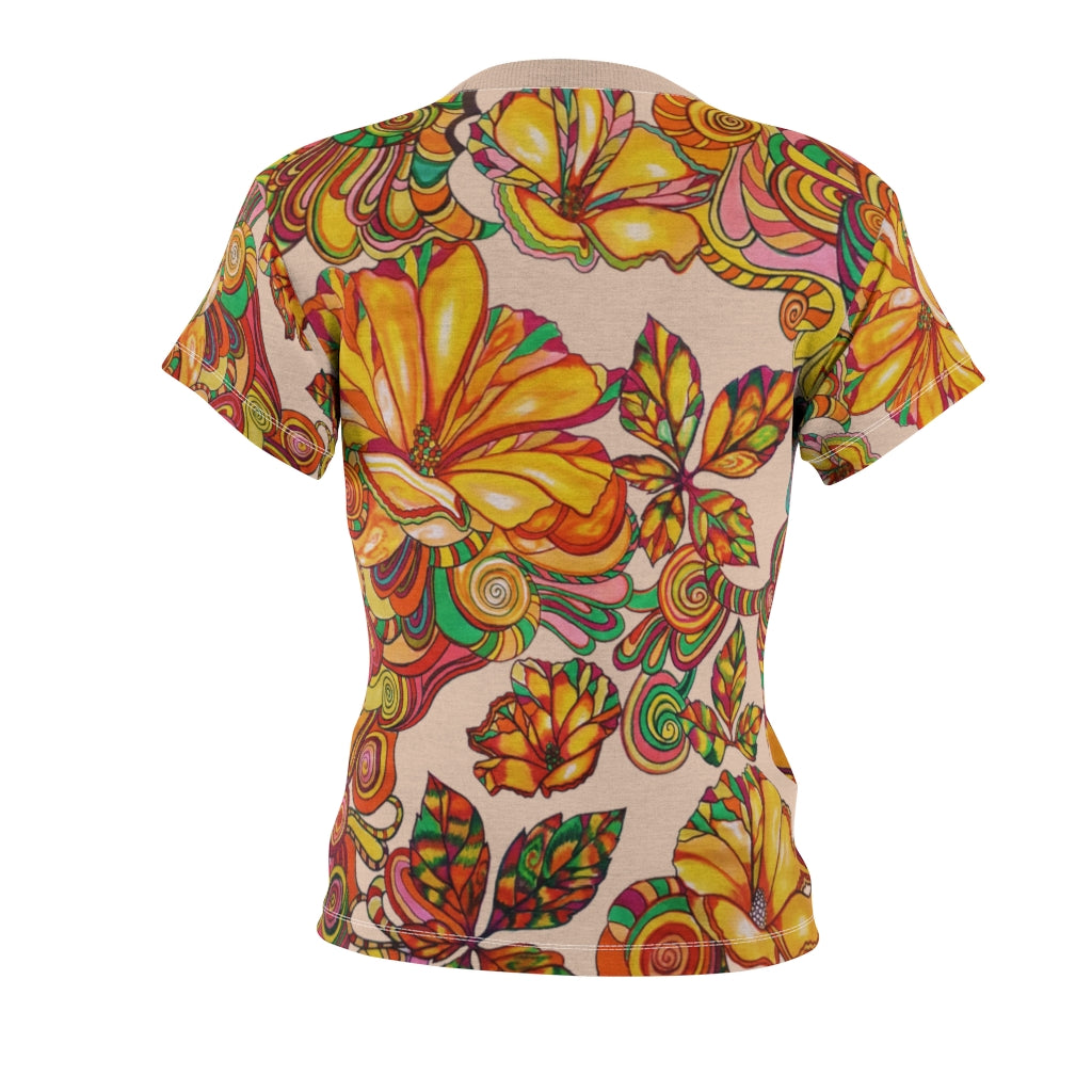 Artsy Floral Iced Coffee AOP T-Shirt