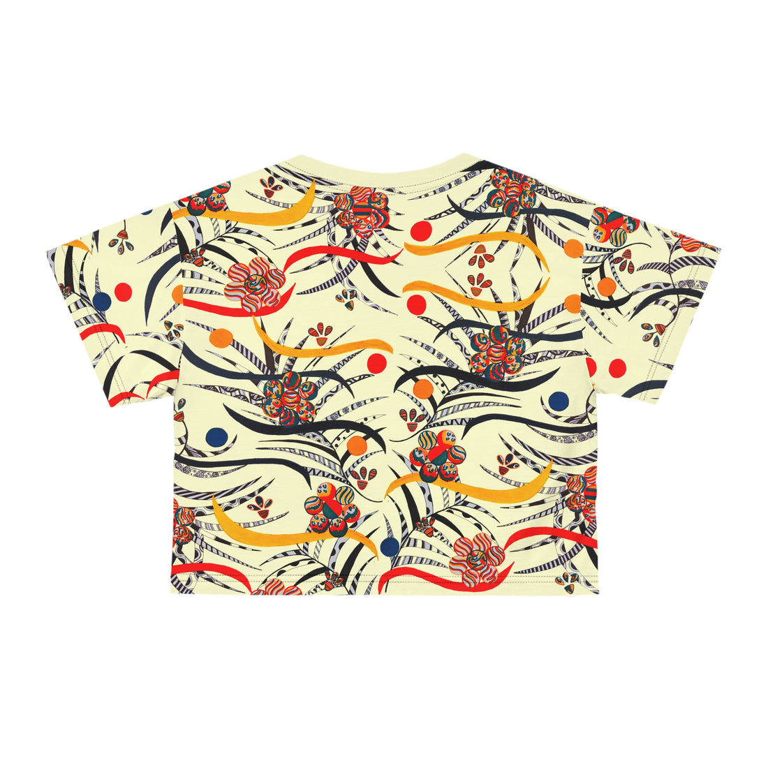 Cream Wilderness AOP Printed Crop Tee