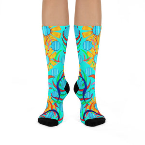 Sunflower Cyan Socks