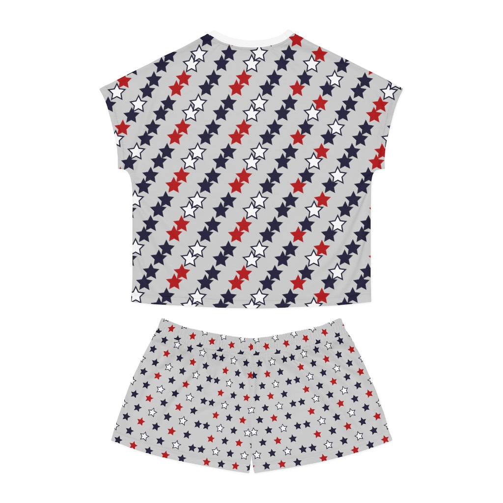 Slate Star Print Short Pajama Set (AOP)