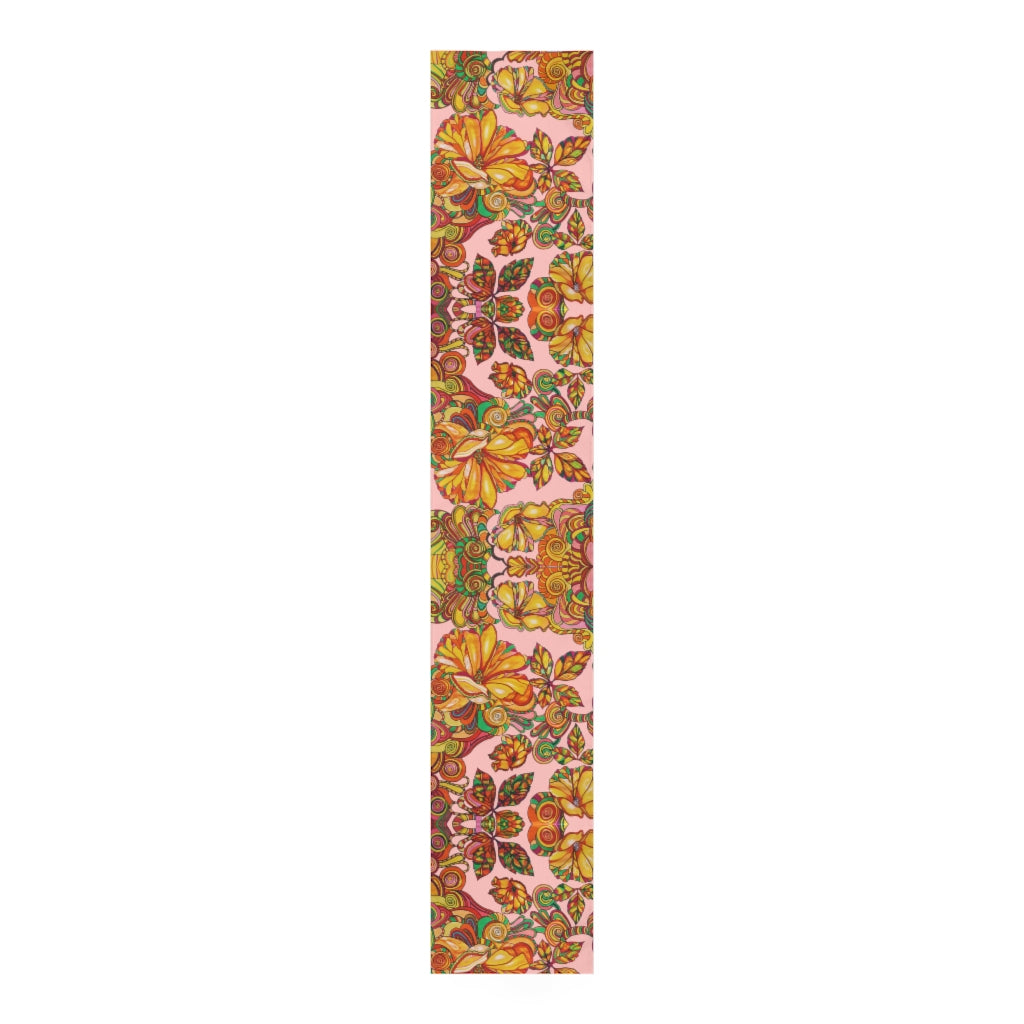 Artsy Floral Blush Table Runner