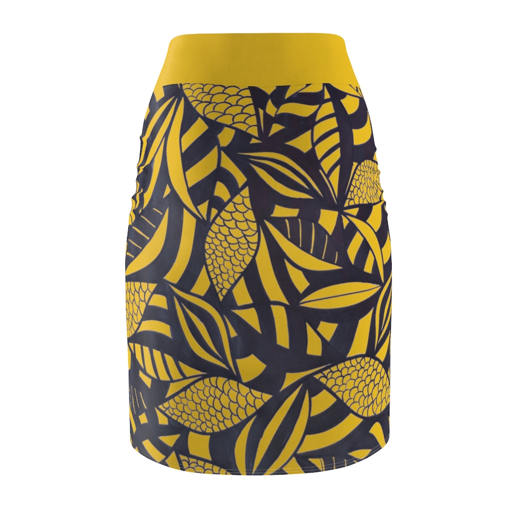 Tropical Minimalist Yellow Skirt