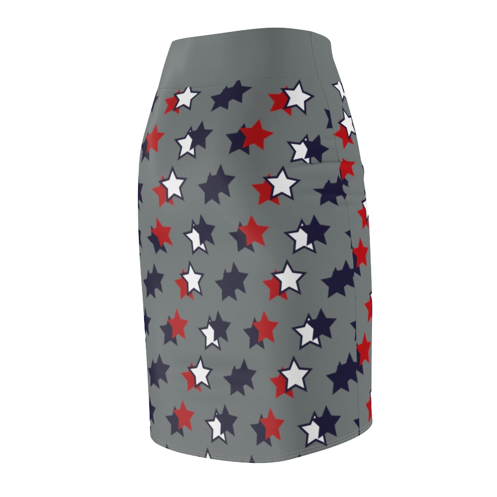 AOP Starry Ash Pencil Skirt