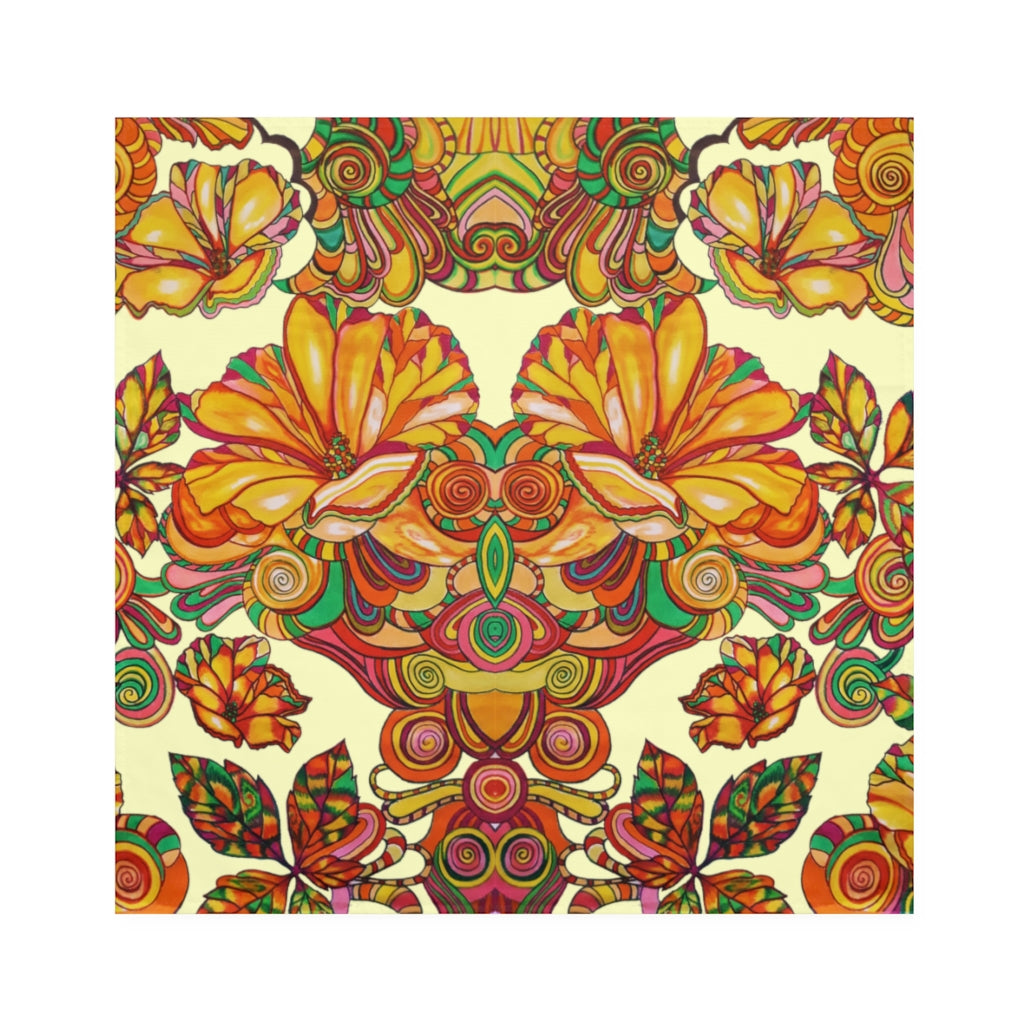 Cream Artsy Floral Napkin