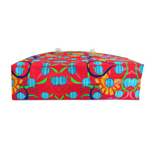 Red Sunflower Weekender Open Beach Tote Bag