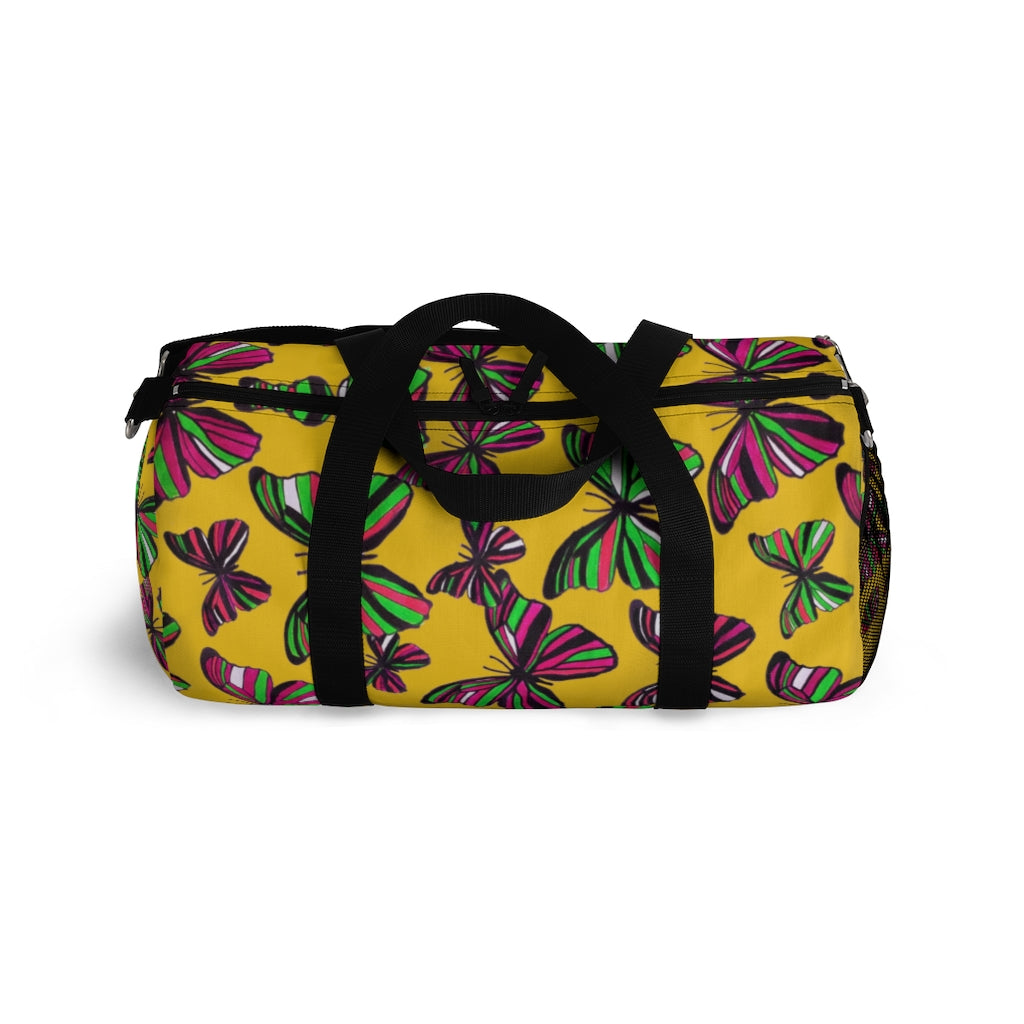 Butterflies Yellow Duffel Bag