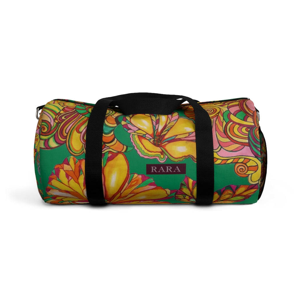 Artsy Floral Emerald Duffel Bag