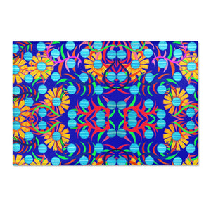 Sun Flower Royal Blue Area Rug