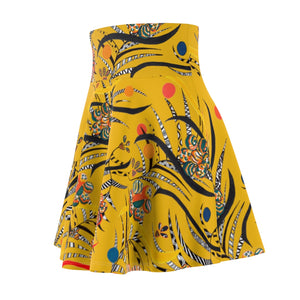 Yellow Wilderness Skater Skirt