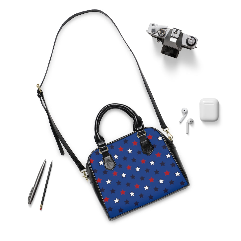 Blue Sky Star Print AOP Handbag