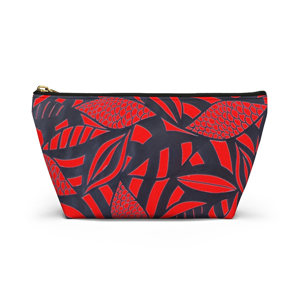 Scarlet Tropical Minimalist Accessory Pouch