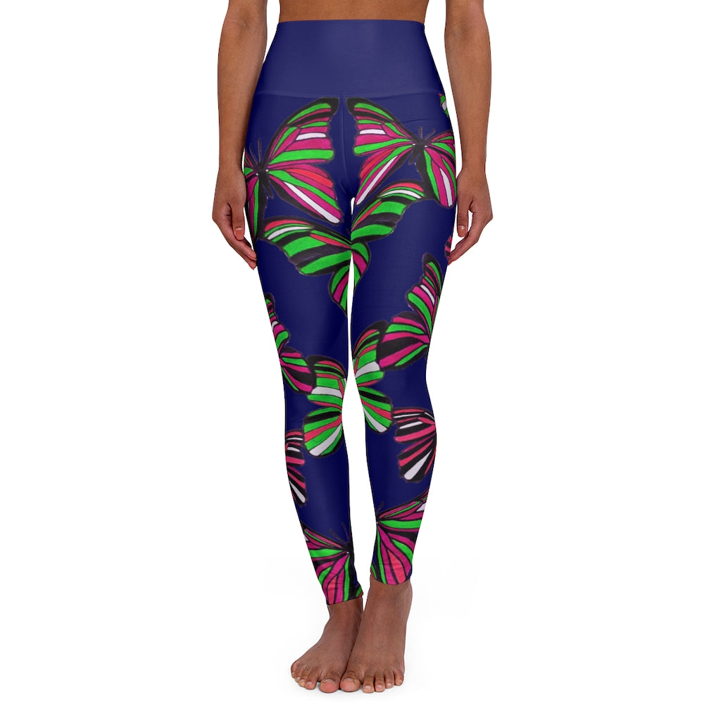 High Waisted Ink Butterfly Leggings