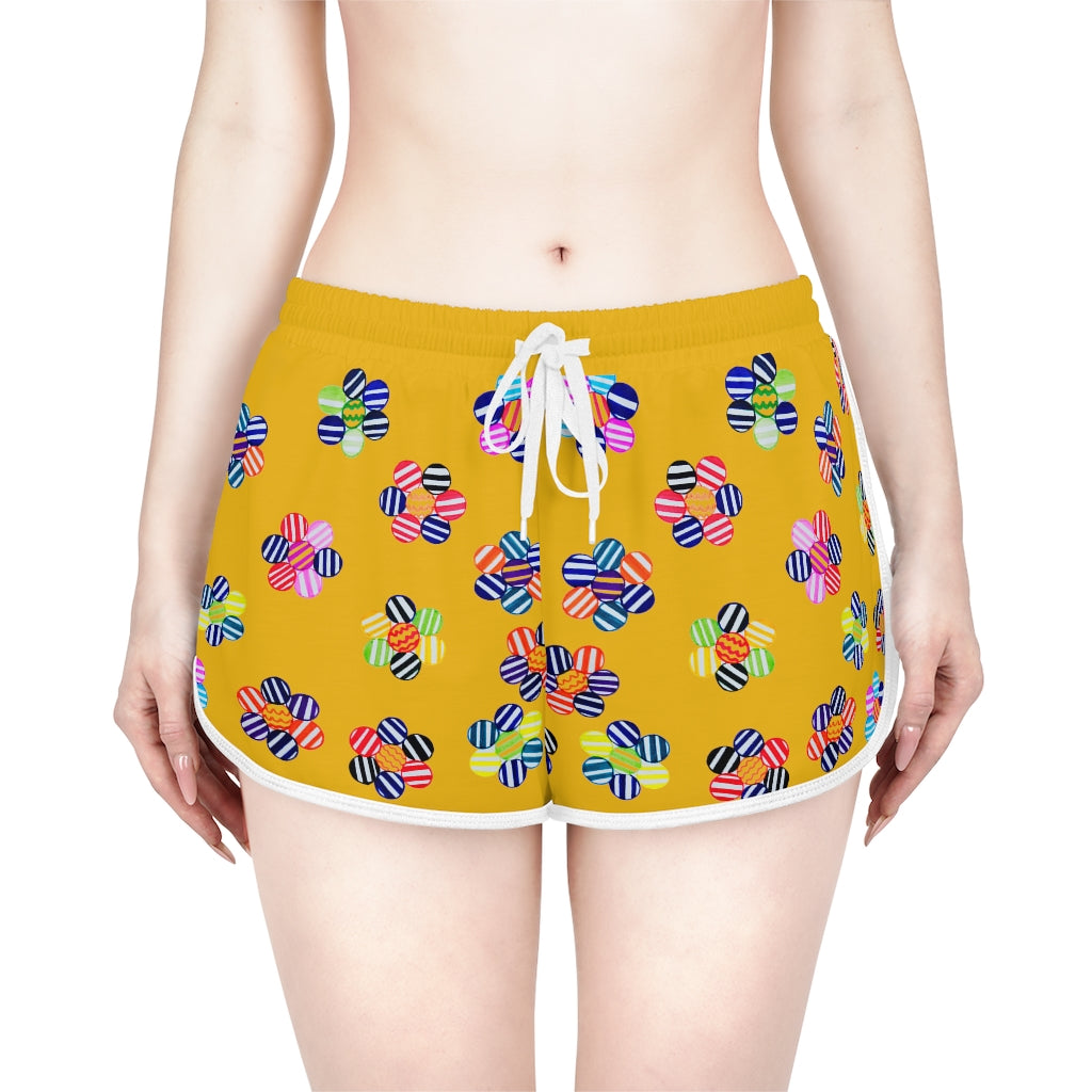 Yellow Candy Florals Relaxed Shorts