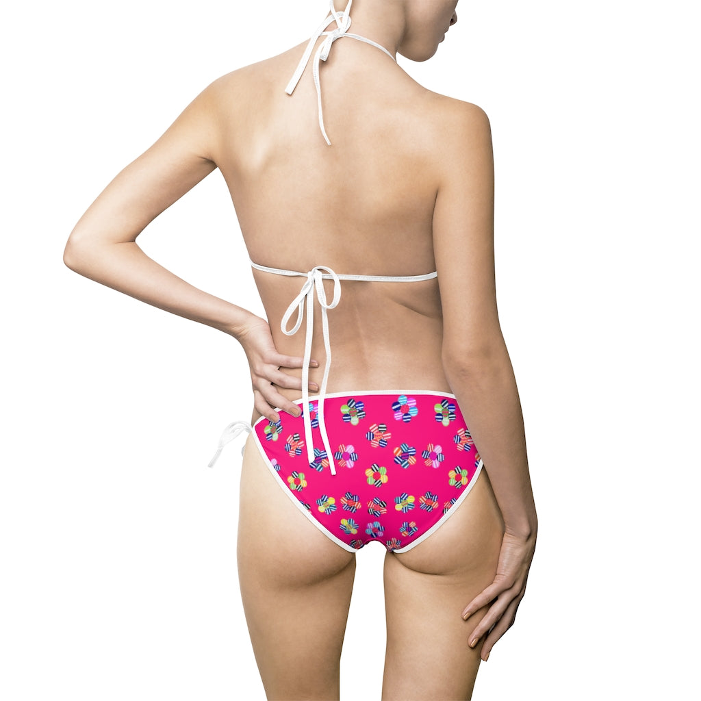 Hot Pink Candy Florals Bikini