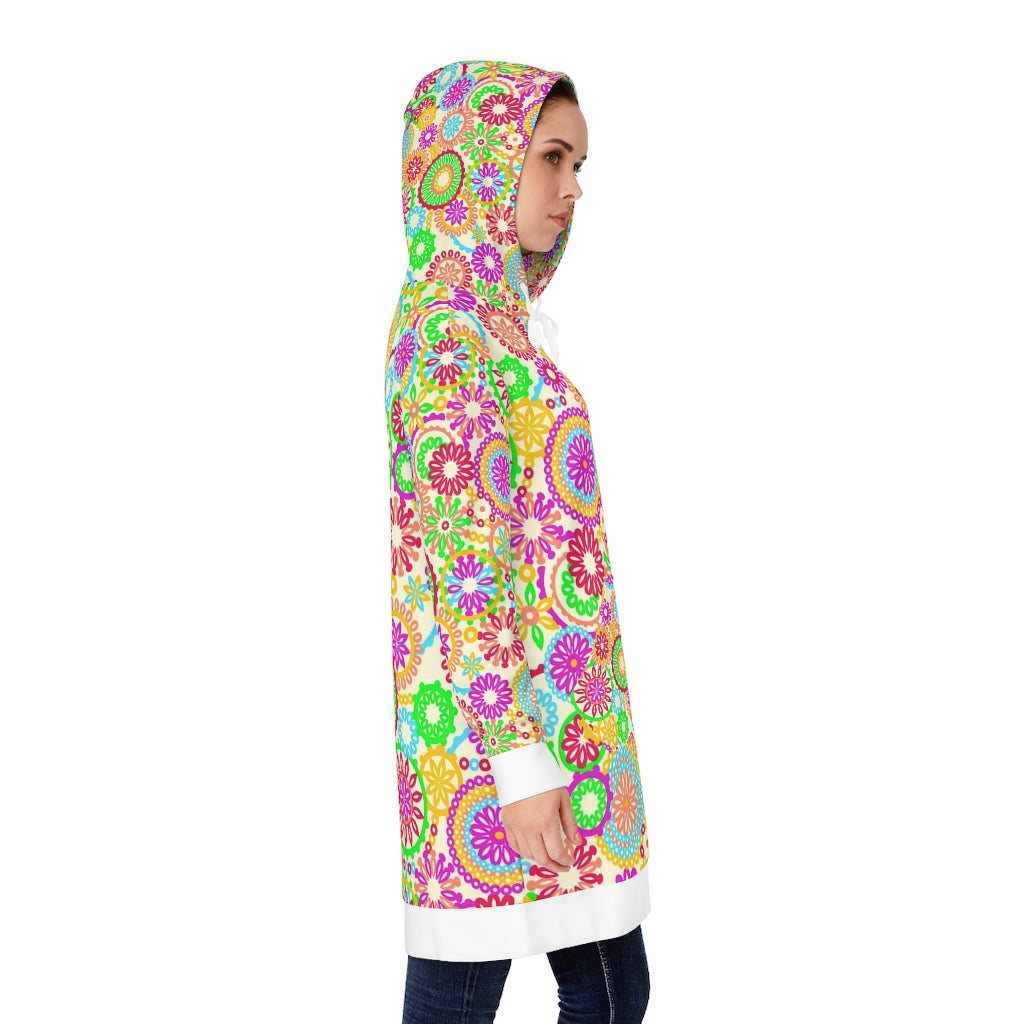 lemon psychedelic print hoodie dress