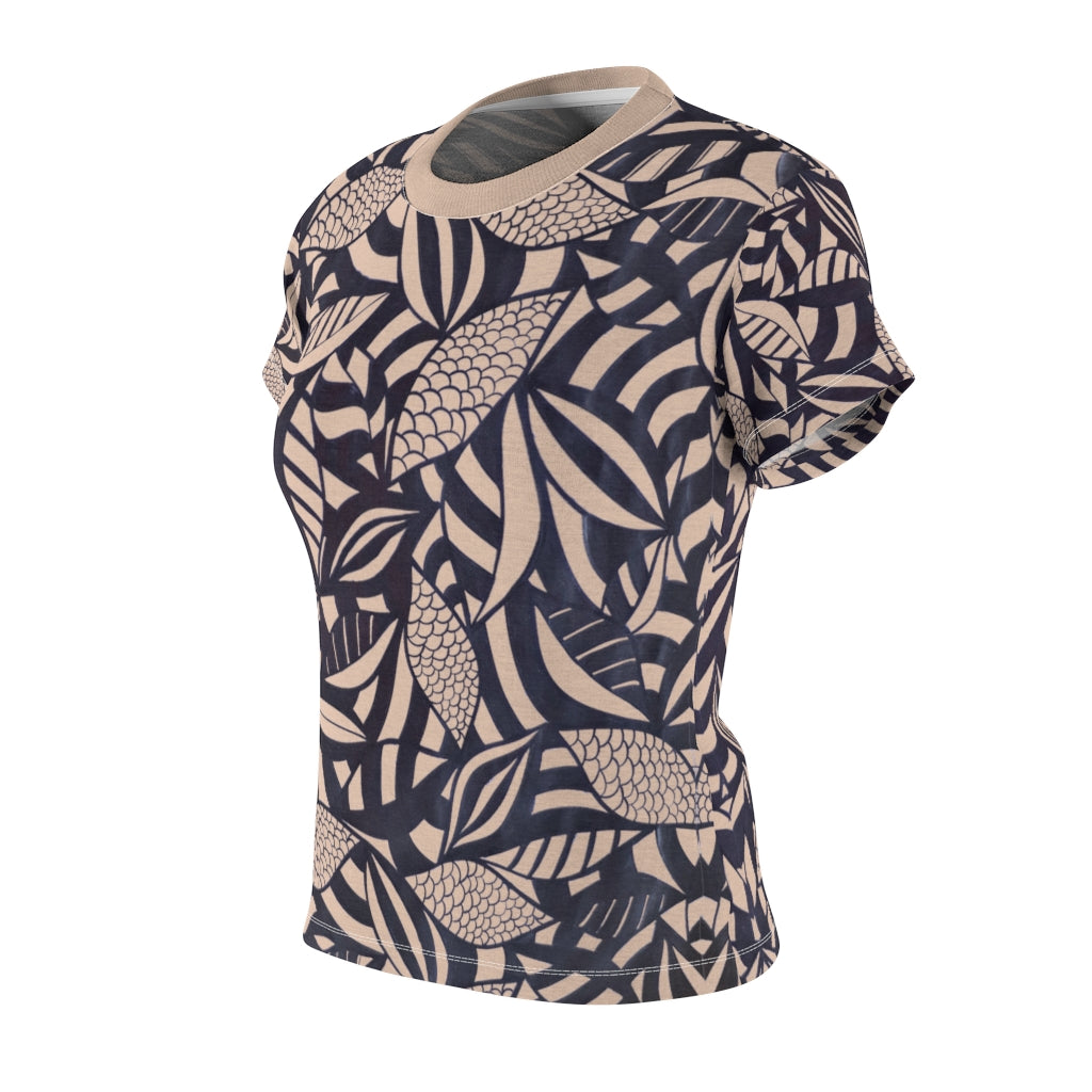 Tropical Minimalist AOP Nude T-shirt