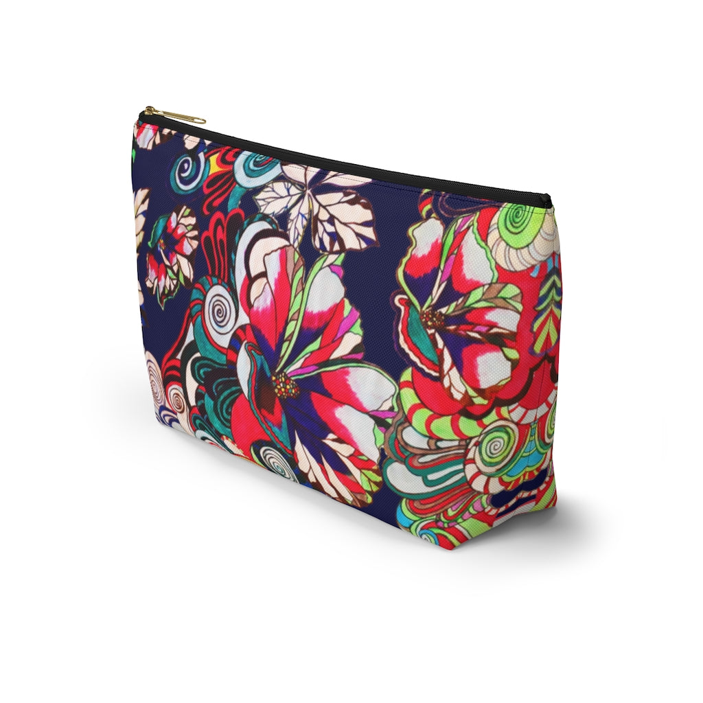 Floral Pop Ink Accessory Pouch