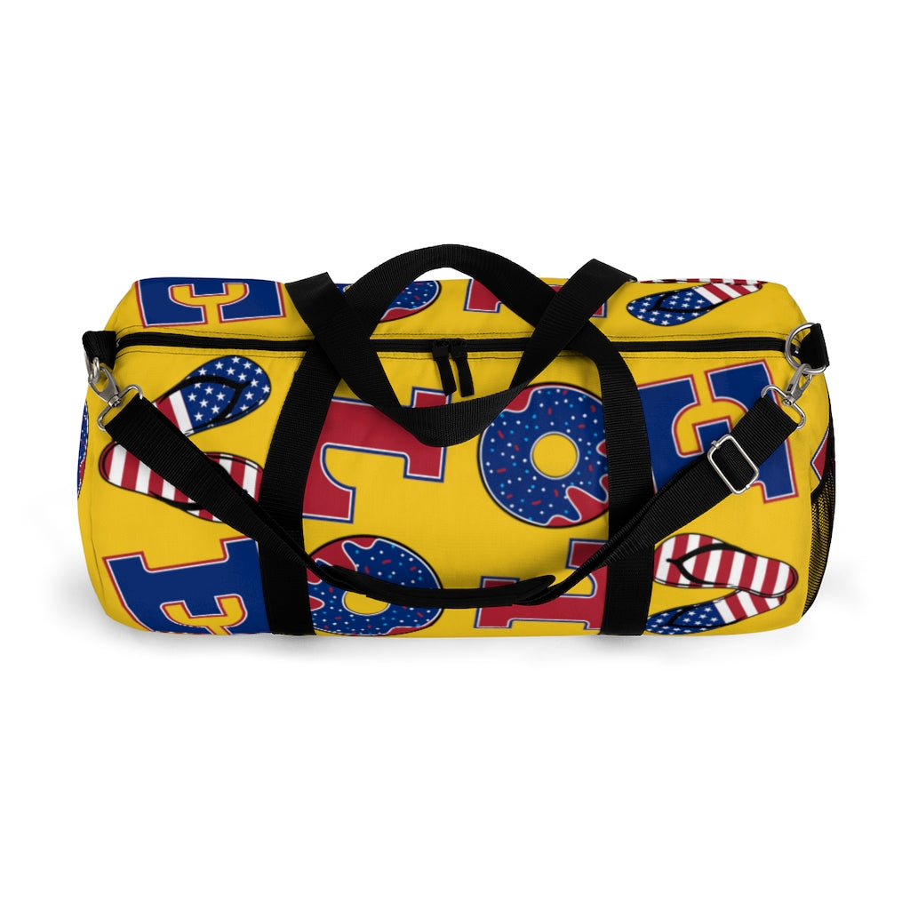 American Love Yellow Duffel Bag