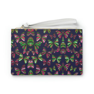Ink Butterfly Print Clutch Bag