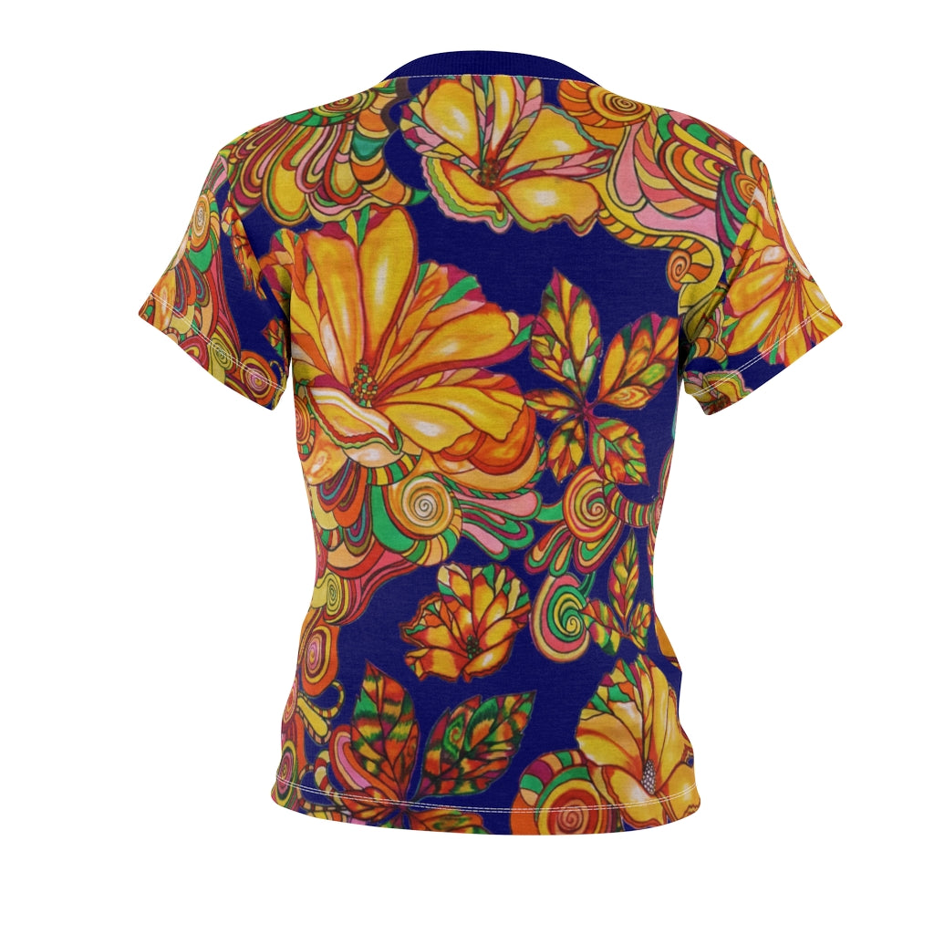 Artsy Floral Navy AOP T-Shirt