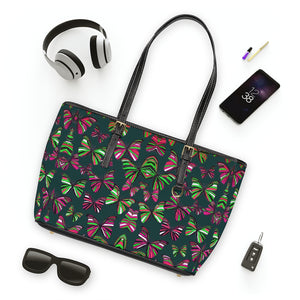 Green Butterfly PU Leather Shoulder Bag