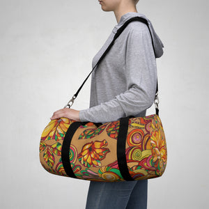 Artsy Floral Tussock Duffel Bag