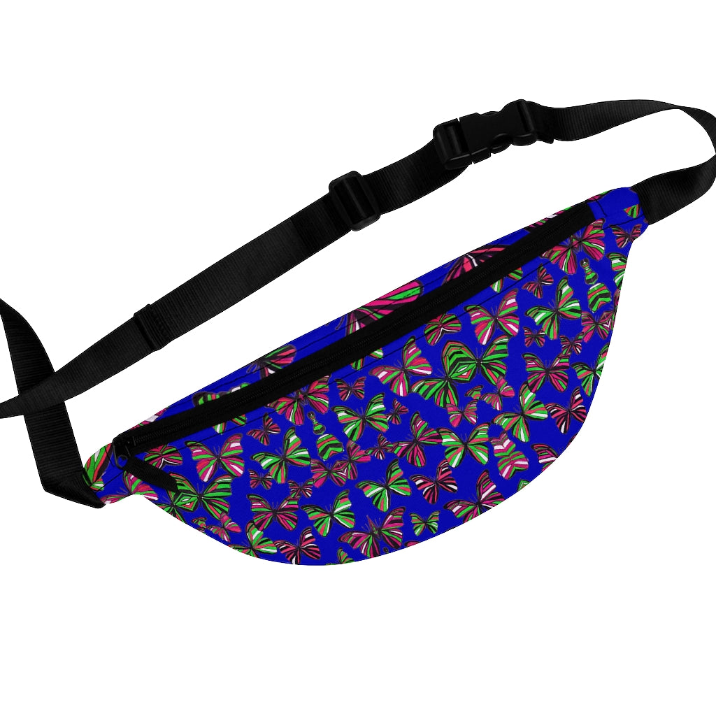 Butterflies Electric Blue Fanny Pack