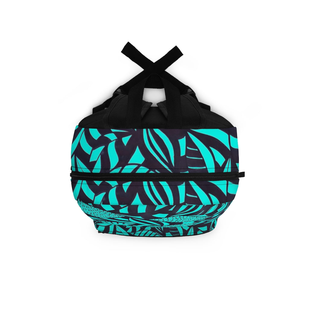 Tropical Minimalist Cyan Backpack