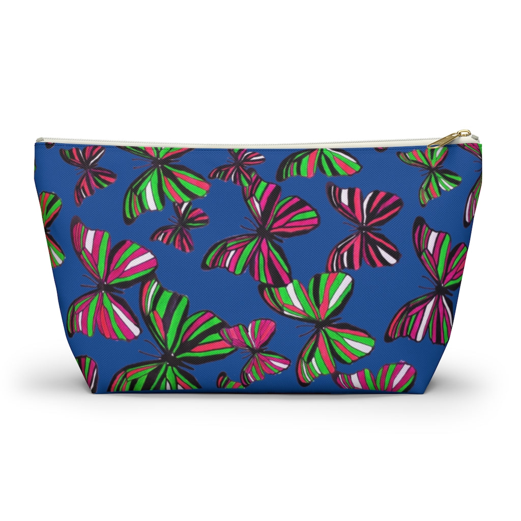 Butterflies Royal Blue Accessory Pouch