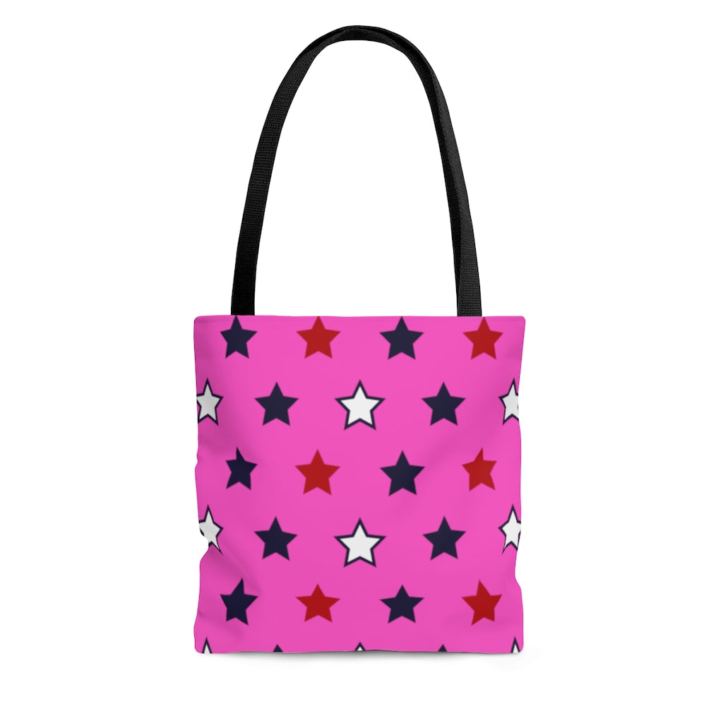 AOP Star Girl Pink Tote Bag