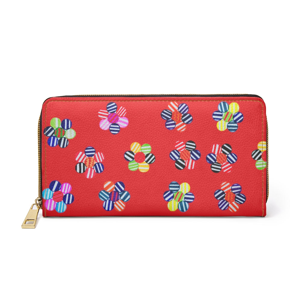 red candy floral wallet