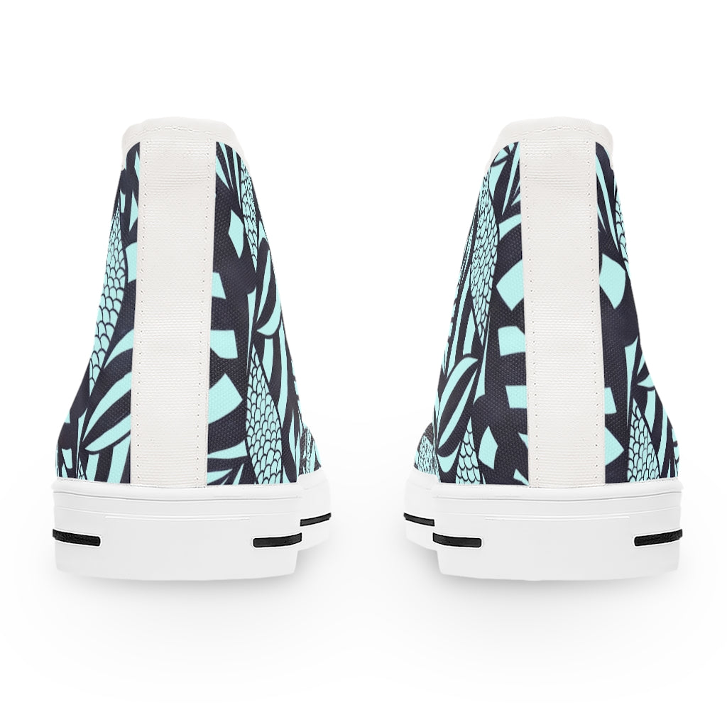 Icy Tropical Minimalist Women's High Top Sneakers