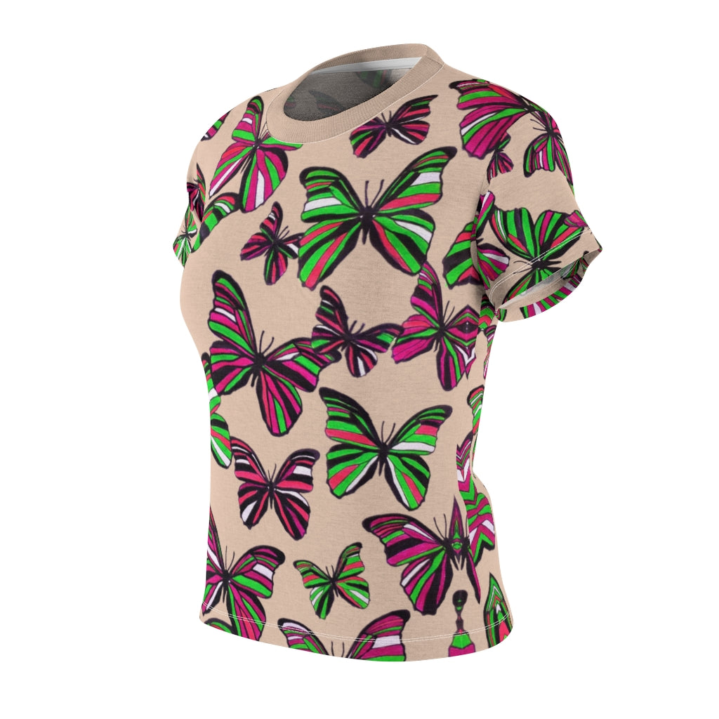 Butterflies AOP Nude T-shirt