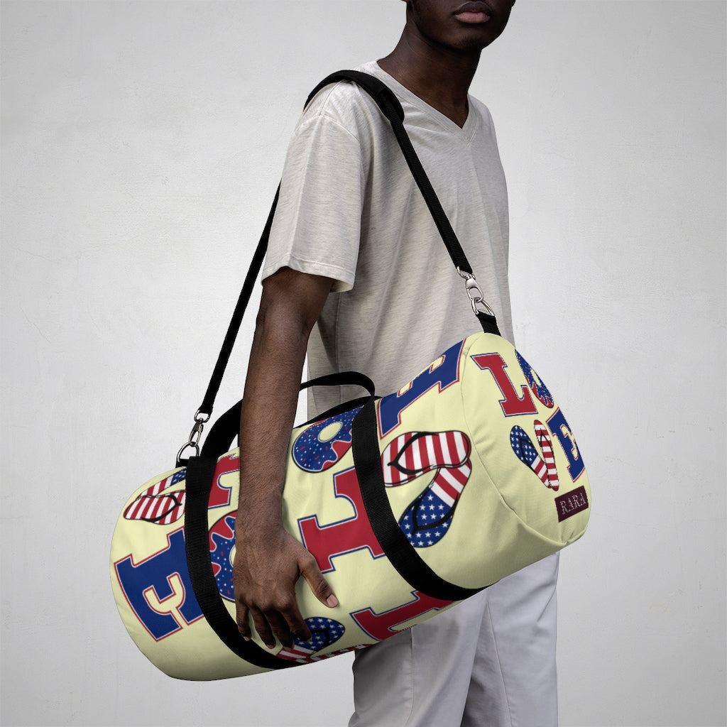 American Love Cream Duffel Bag